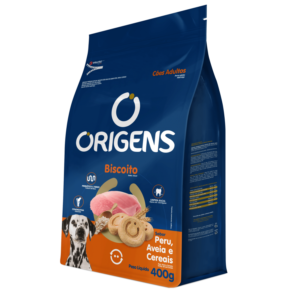 ORIGENS BISCOITO CÃES ADULTO PERU 400G