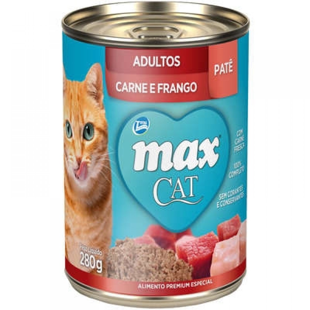 MAX CAT WET ADULTO CARNE E FRANGO 280G