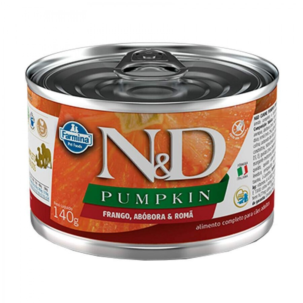 N&D CÃES WET PUMPKIN FRANGO E ROMÃ 0,14KG