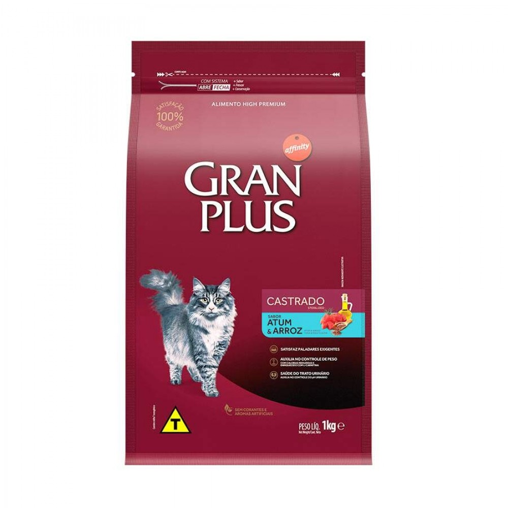 GRANPLUS GATO CASTRADO ATUM E ARROZ 1KG