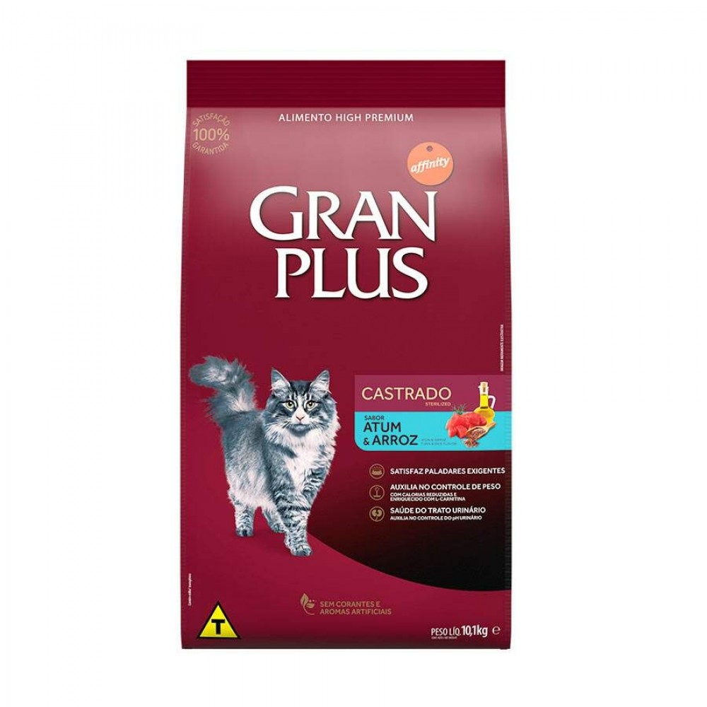 GRANPLUS GATO CASTRADO ATUM E ARROZ 10,1KG IND