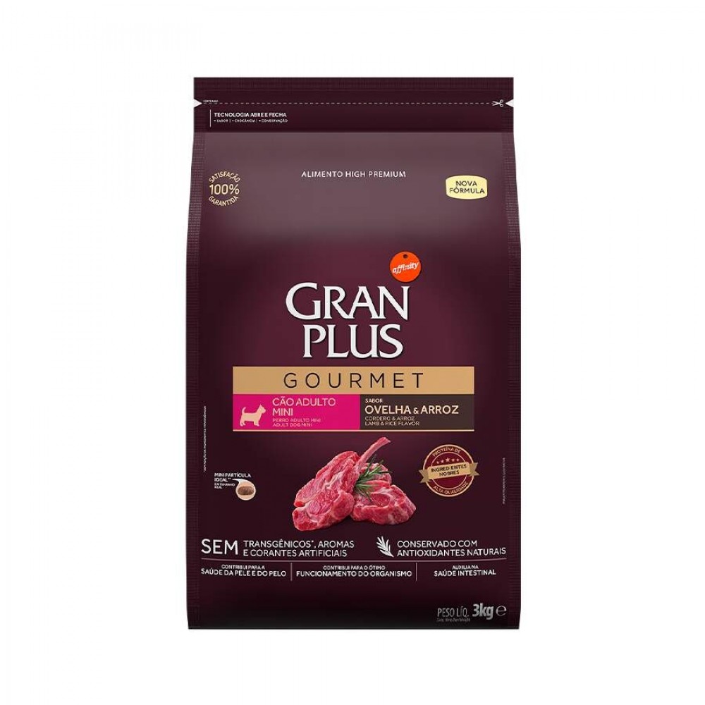 GRANPLUS GOURMET CÃES ADULTO MINI OVELHA 3KG