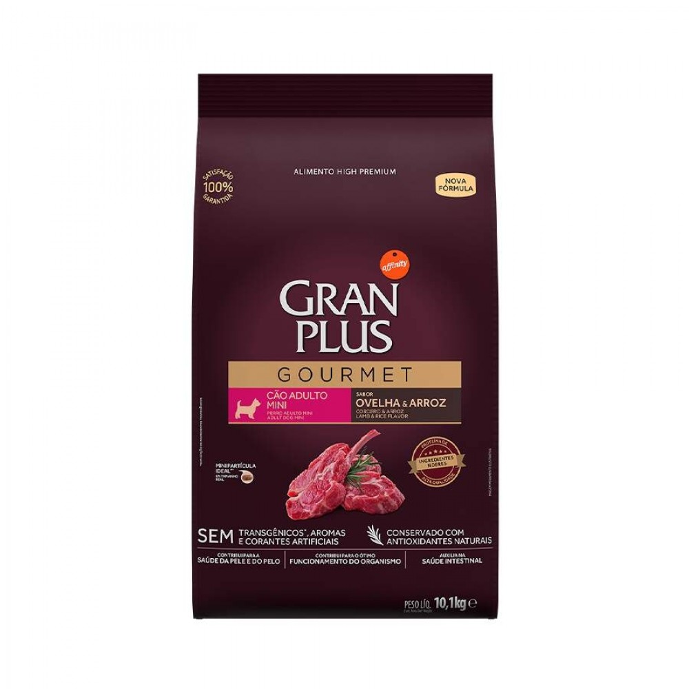 GRANPLUS CÃES ADULTO MINI GOURMET OVELHA 10,1 KG IND