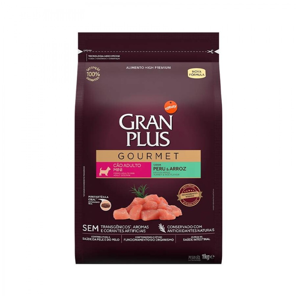 GRANPLUS CÃES ADULTO MINI GOURMET PERU 1KG