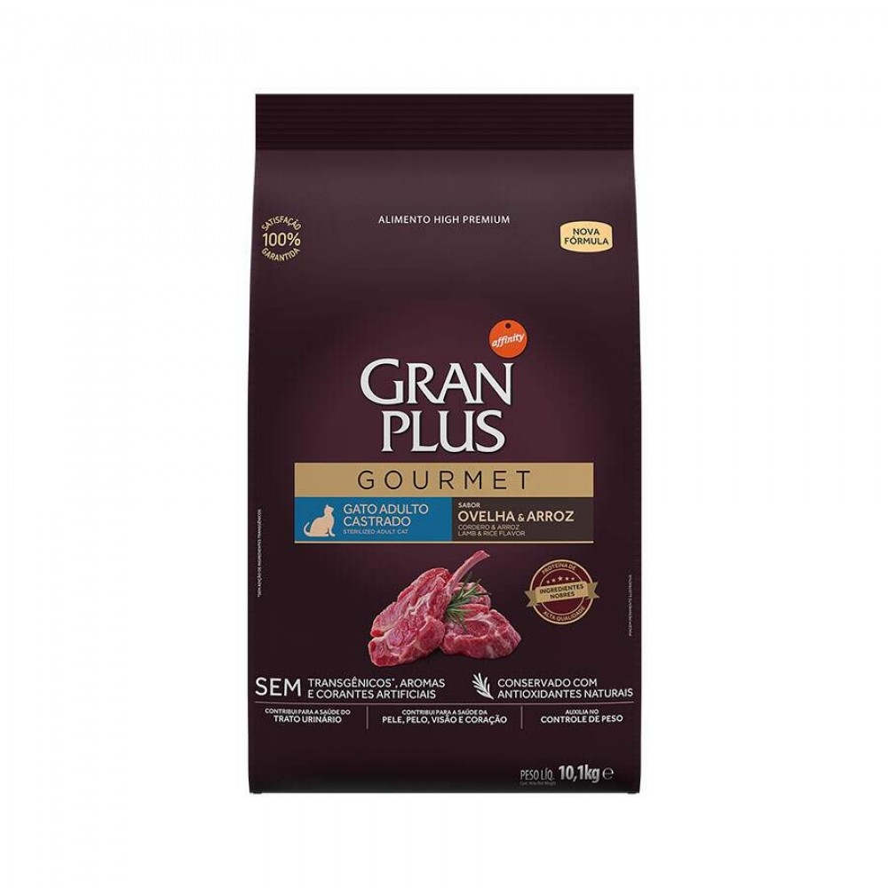GRANPLUS GATO GOURMET CASTRADO OVELHA 10,1KG