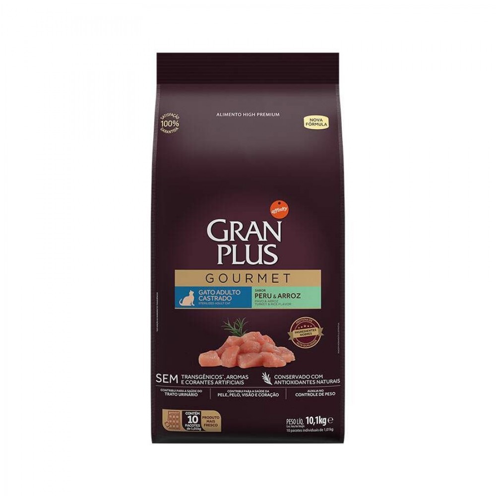 GRANPLUS GATO GOURMET CASTRADO PERU E ARROZ 10,1KG IND