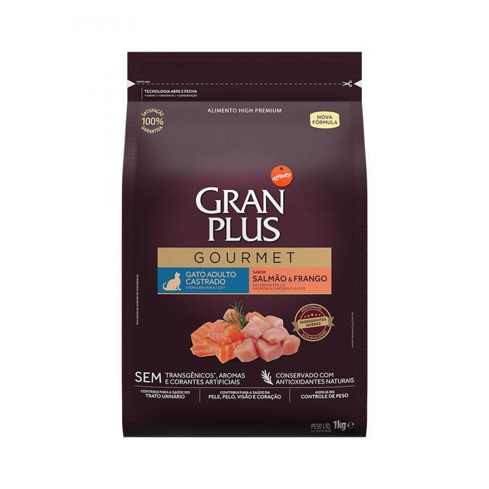 GRANPLUS GATO GOURMET CASTRADO SALMAO E FRANGO 1KG