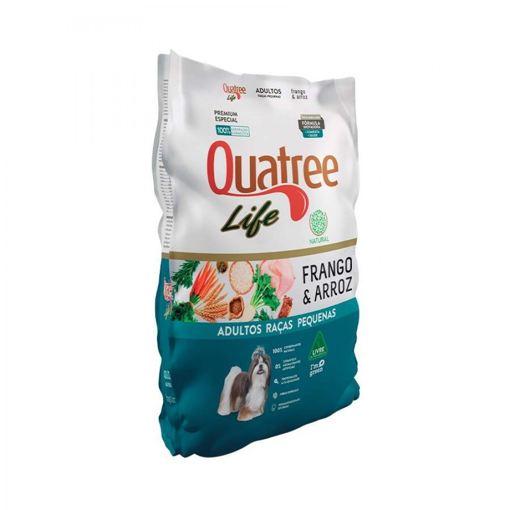 QUATREE LIFE ADULTOS RAÇA PEQUENA FRANGO E ARROZ 3KG