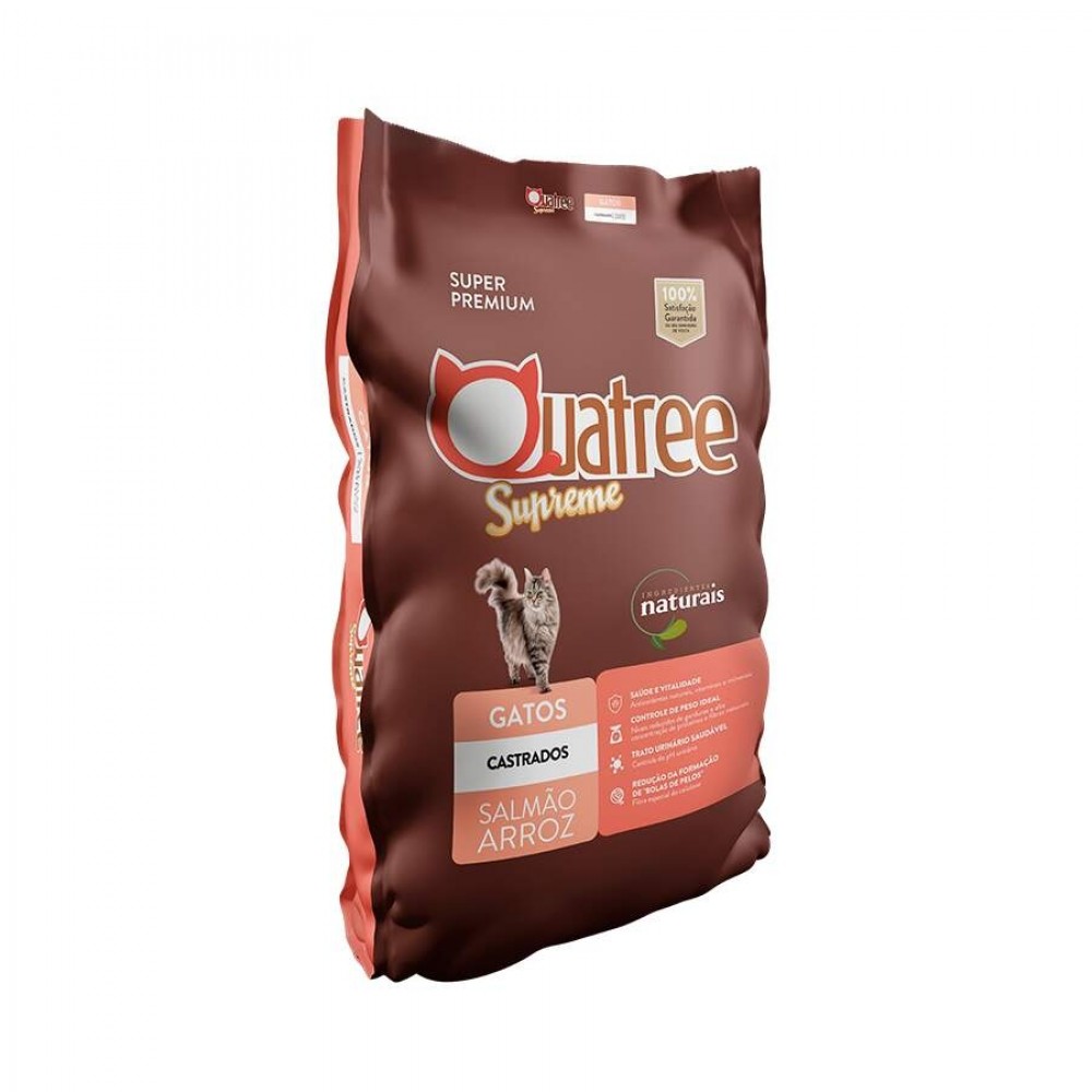 QUATREE SUPREME GATOS CASTRADO SALMAO/ARROZ 3KG
