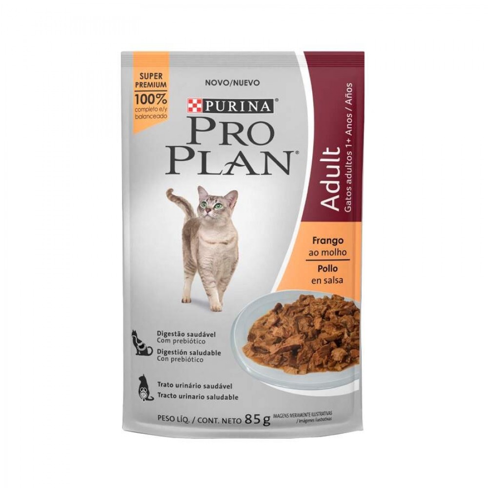 PROPLAN SACHE GATOS ADULTOS FRANGO 85G