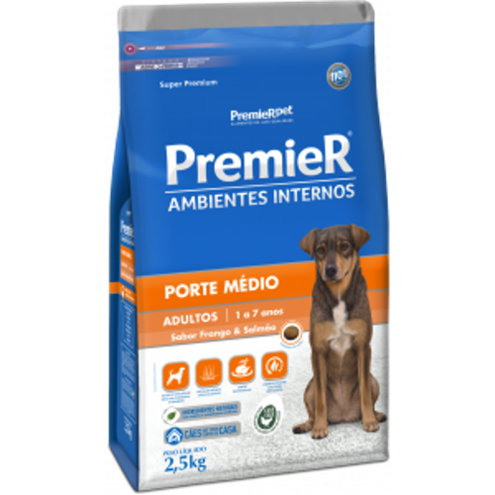 PREMIER AMBIENTES INTERNOS ADULTO MÉDIO PORTE 2,5KG