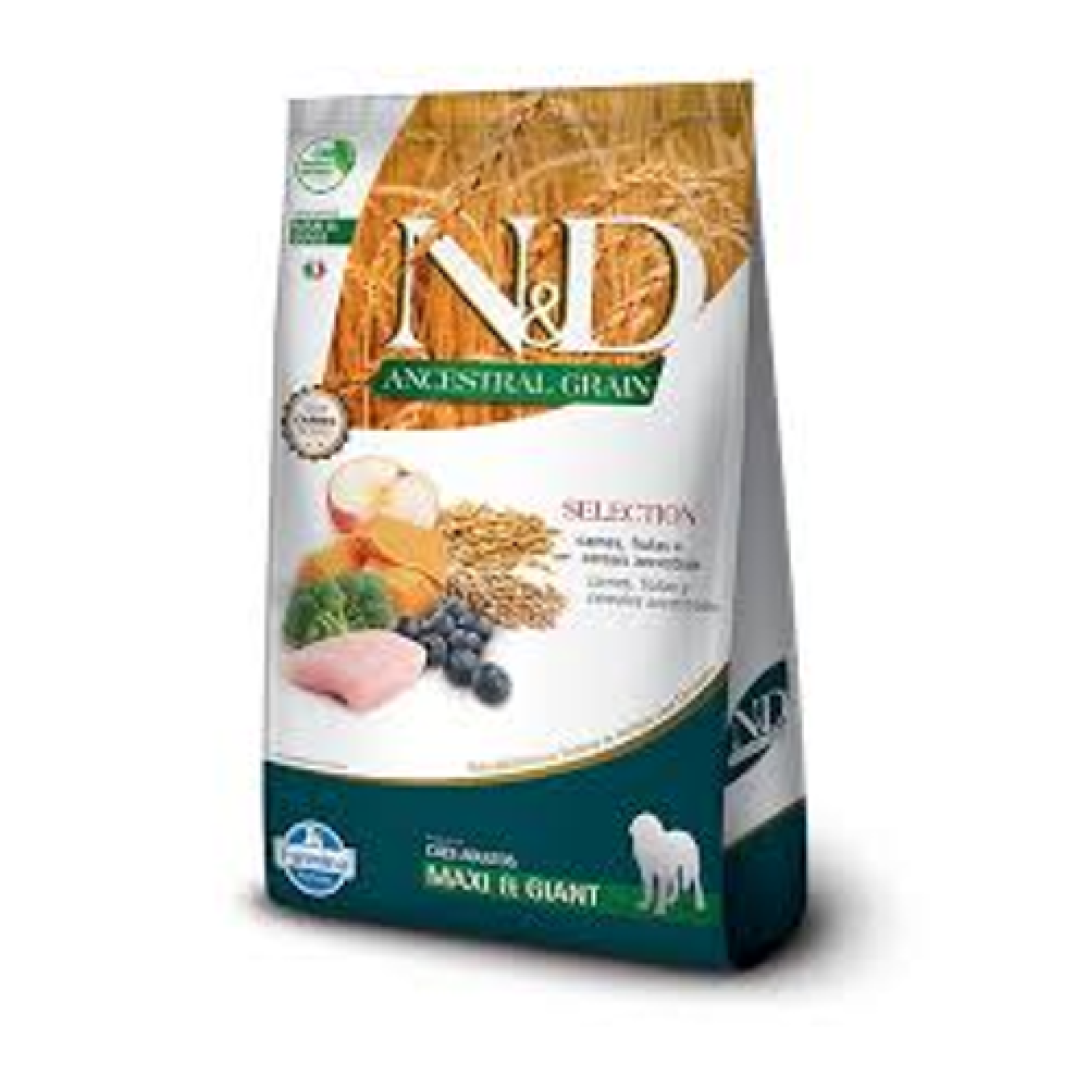 N&D ANCESTRAL SELECTION CÃES ADULTOS MAXI E GIANT CARNES E FRUTAS 15KG
