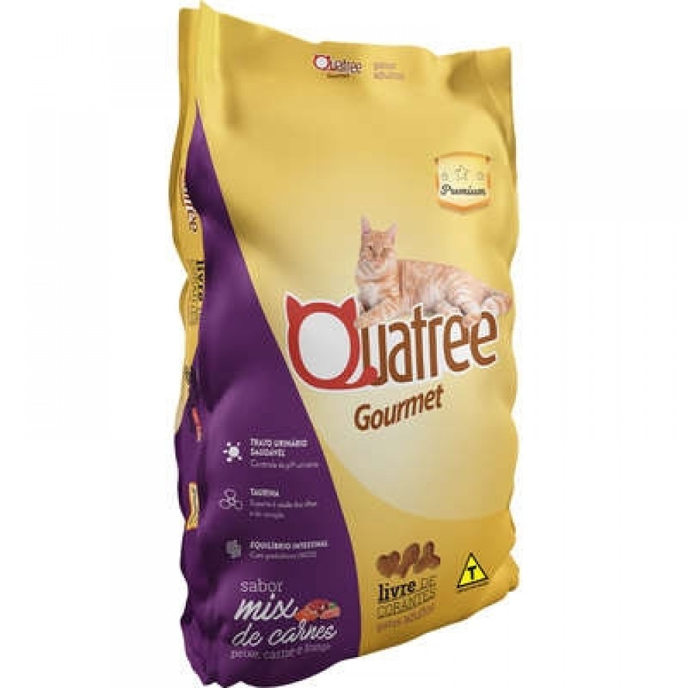 QUATREE GOURMET GATOS ADULTOS MIX DE CARNE 3KG
