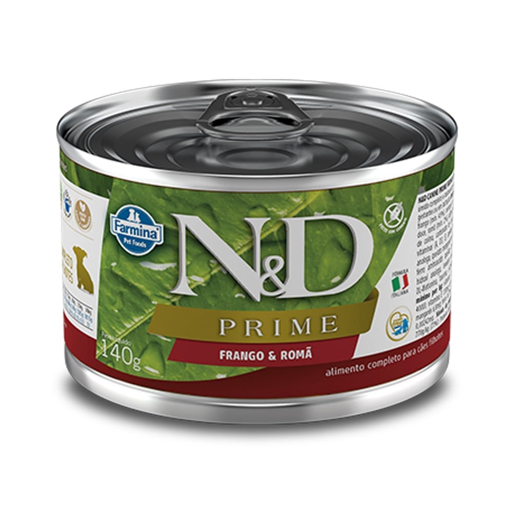N&D CÃES WET PRIME FILHOTES FRANGO E ROMÃ 0,14KG