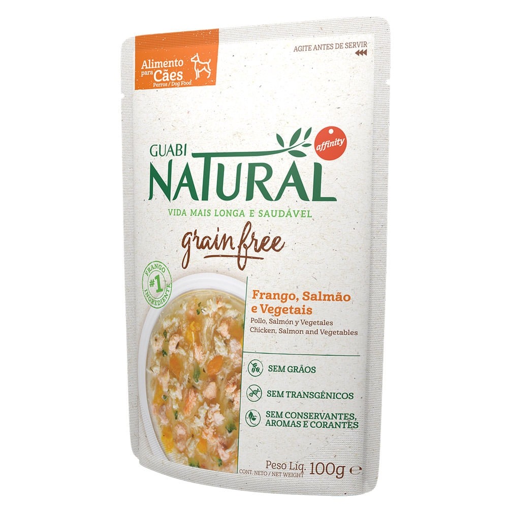 NATURAL GRAIN FREE SACHÊ CÃES ADULTOS SALMÃO FRANGO E VEGETAIS 100GR