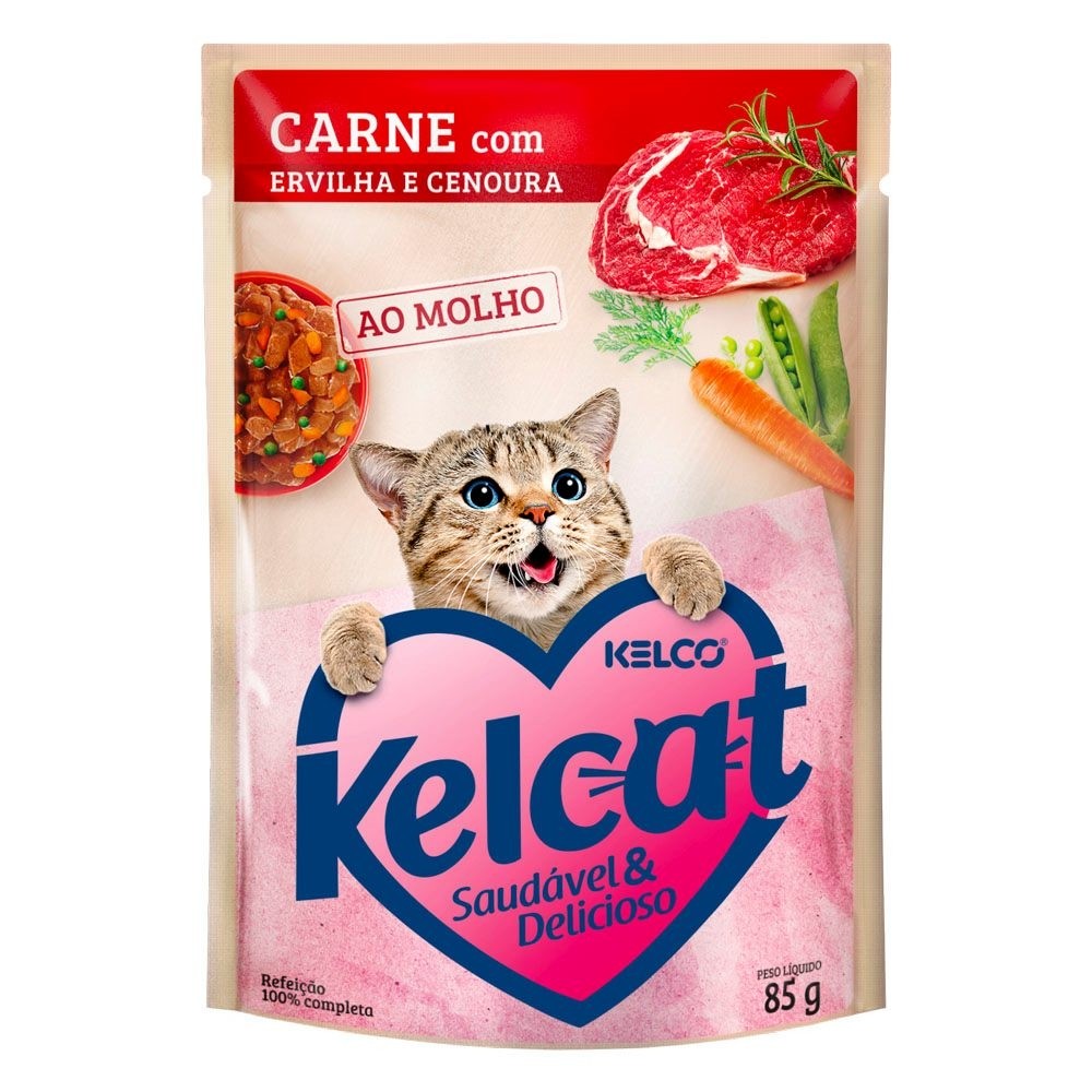 KELCAT SACHE CARNE ERVILHA E CENOURA 85G