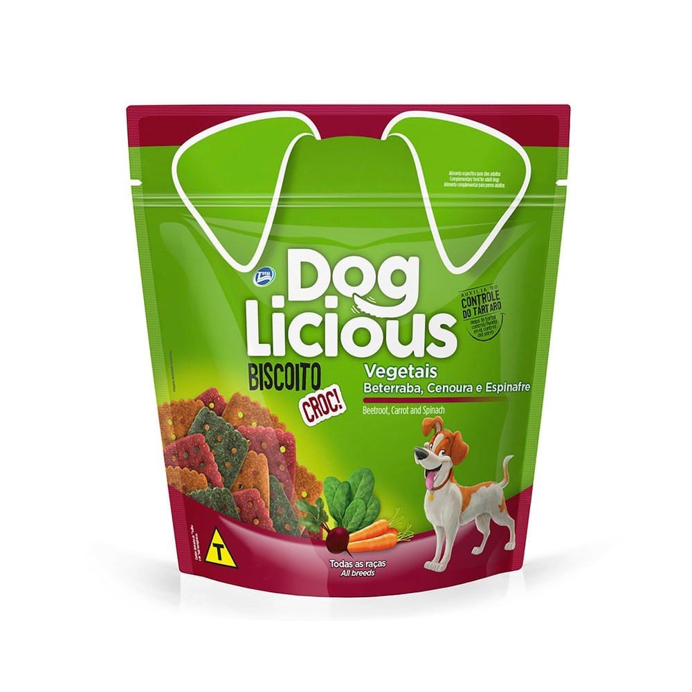 DOGLICIOUS BISCOITO VEGETAIS 500G