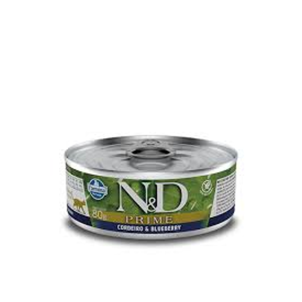 N&D GATOS FELINE WET PRIME CORDEIRO 80G