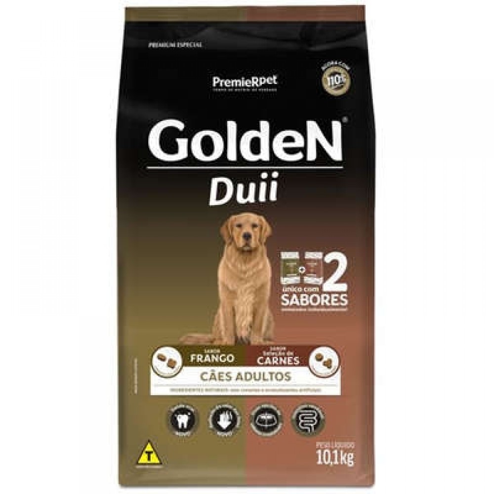 GOLDEN CÃES DUII FRANGO&CARNE 10KG