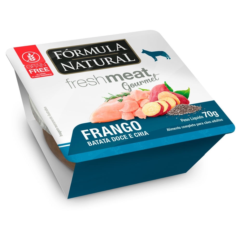 FORMULA NATURAL GOURMET CÃES FRANGO, BATATA DOCE E CHIA 70G