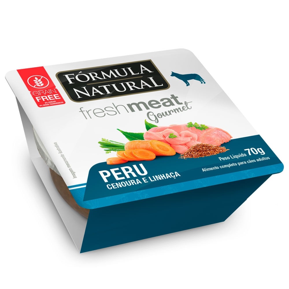 FORMULA NATURAL GOURMET CÃES PERU, CENOURA E LINHAÇA 70G