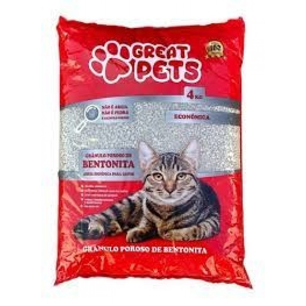 AREIA BENTONITA GREAT PETS ECONOMICA 4KG