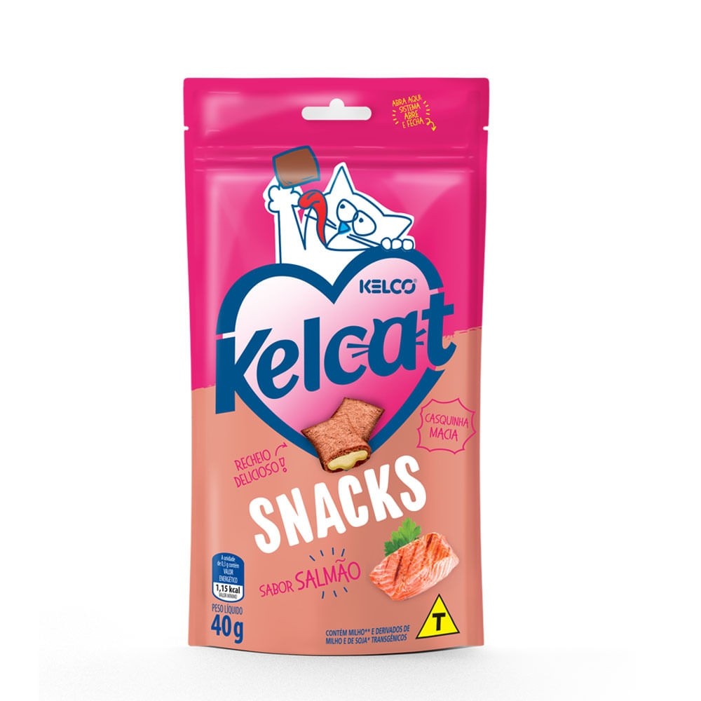 KELCAT SNACK SALMAO 40G