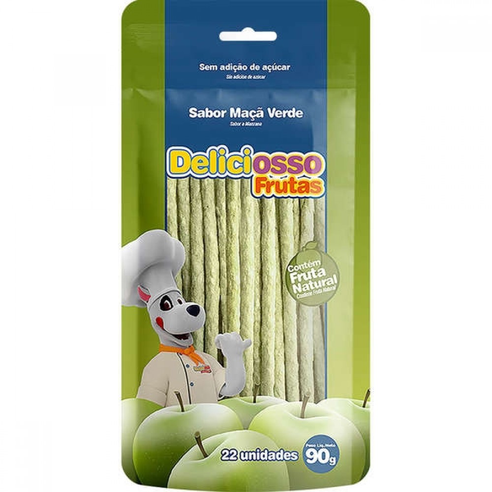 DELICIOSSO FRUTAS MAÇA VERDE 90G