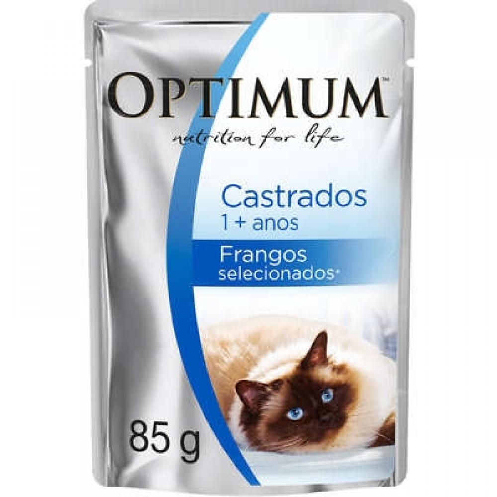 OPTIMUM CAT SACHE GATOS CASTRADO FRANGO 85G