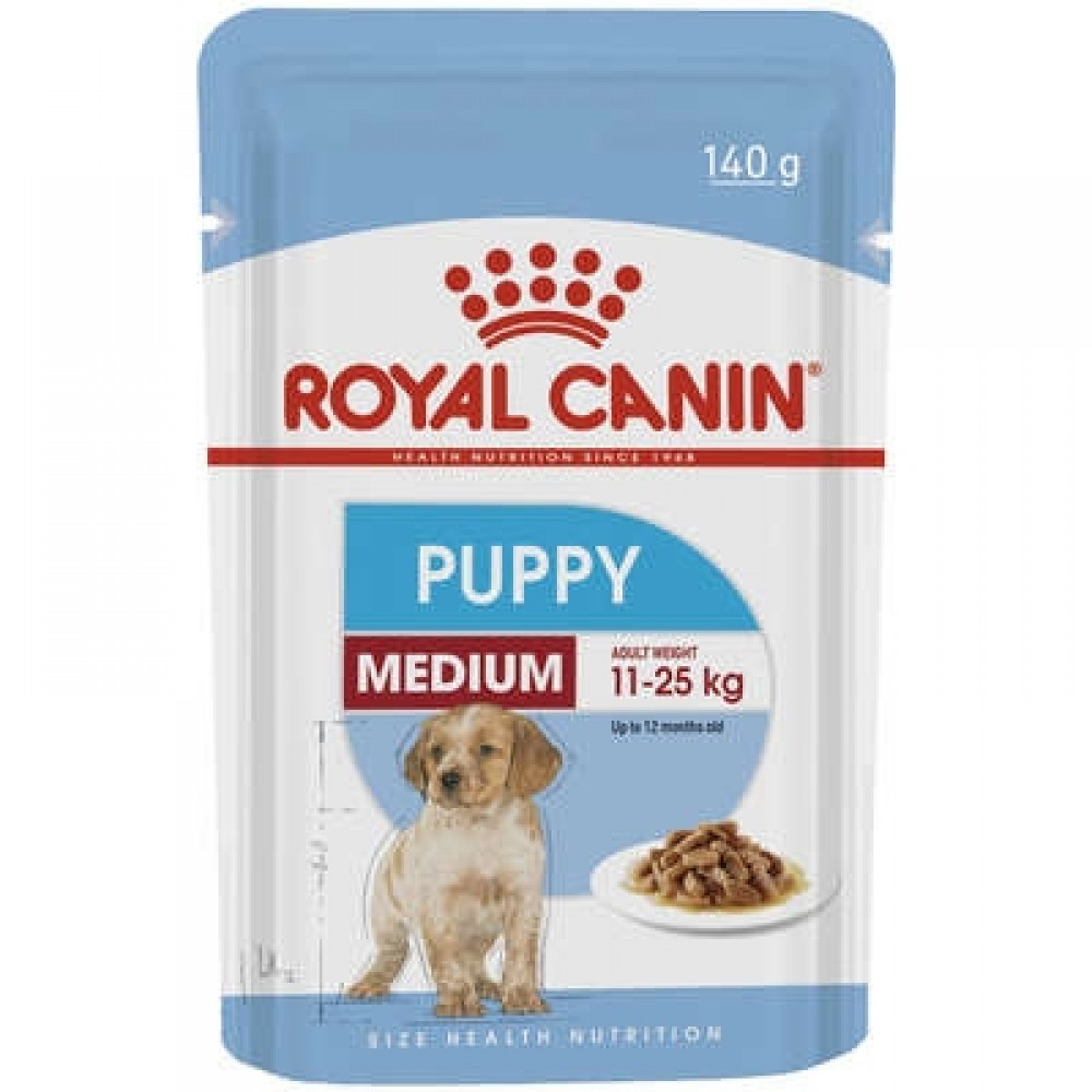 ROYAL CANIN CÃES WET MEDIUM PUPPY 140GR