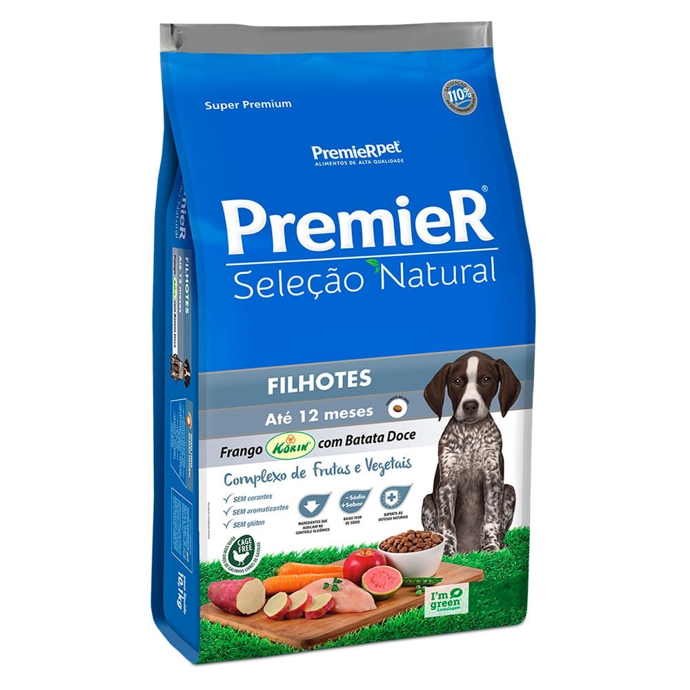 PREMIER SELEÇÃO NATURAL CÃES FILHOTE BATATA 10KG