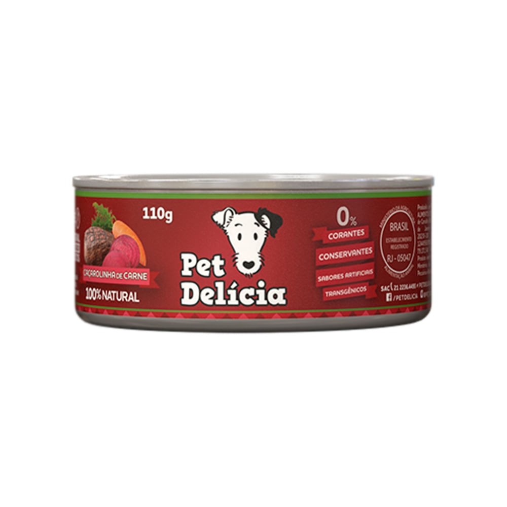 PET DELICIA CAES CAÇAROLINHA DE CARNE 110G