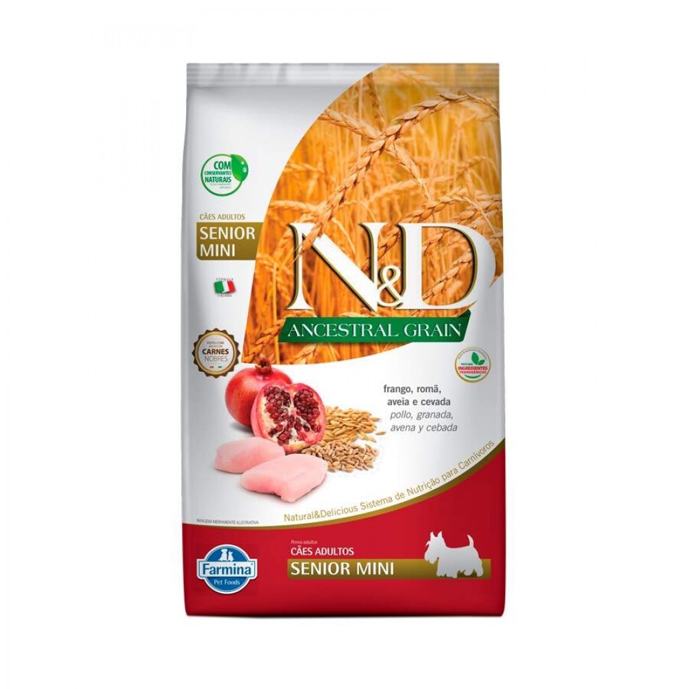 N&D ANCESTRAL CÃES FRANGO SÊNIOR MINI BREEDS 800G