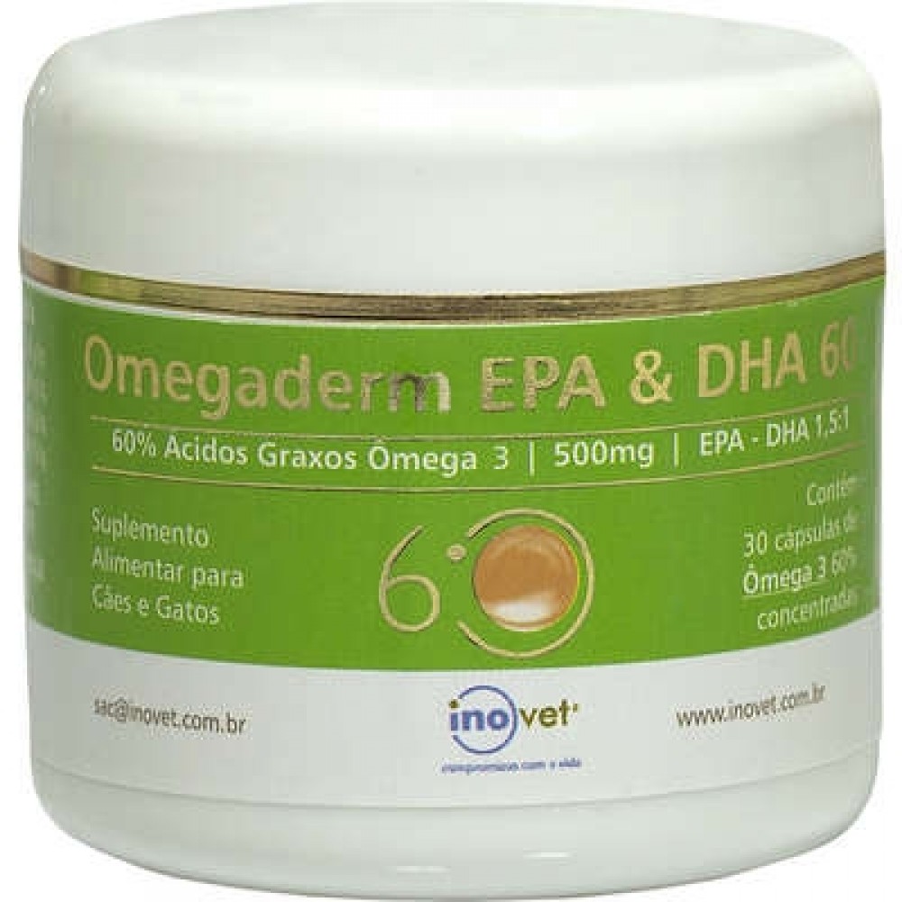 OMEGADERM 500MG  60% 30 CÁPSULAS
