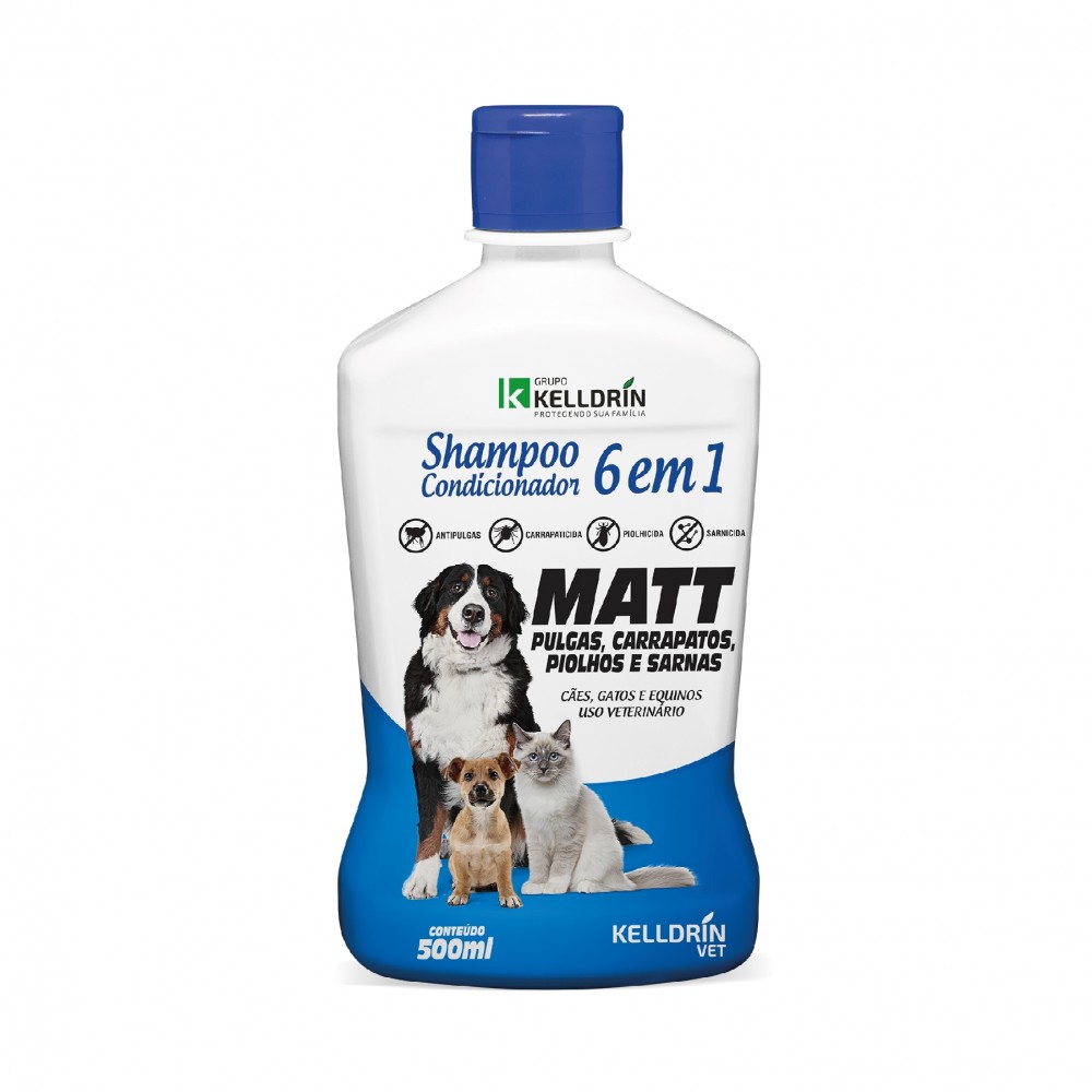 SHAMPOO MATT PULGAS KELLDRIN 6 EM 1