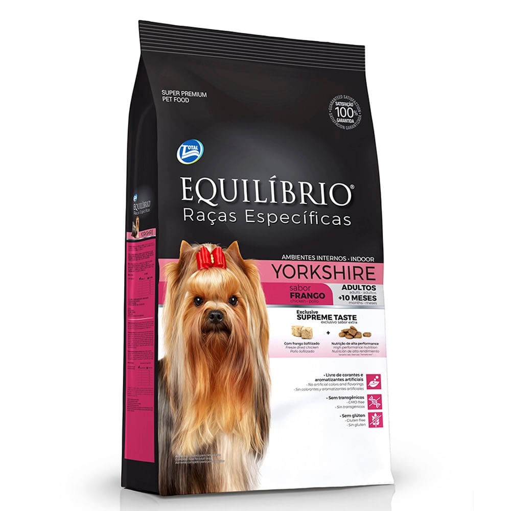 EQUILIBRIO YORKSHIRE ADULTO FRANGO 7,5KG